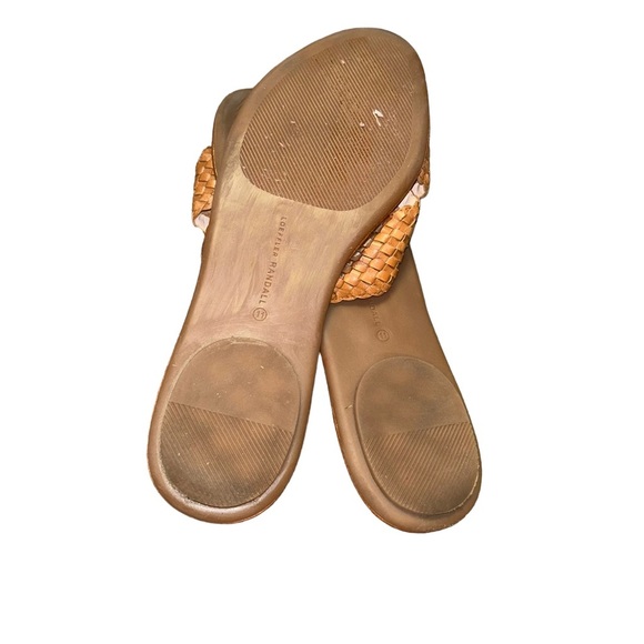 Loeffler Randall CLAUDIE tan WOVEN LEATHER SLIDE SANDALS size 11 - Picture 4 of 5